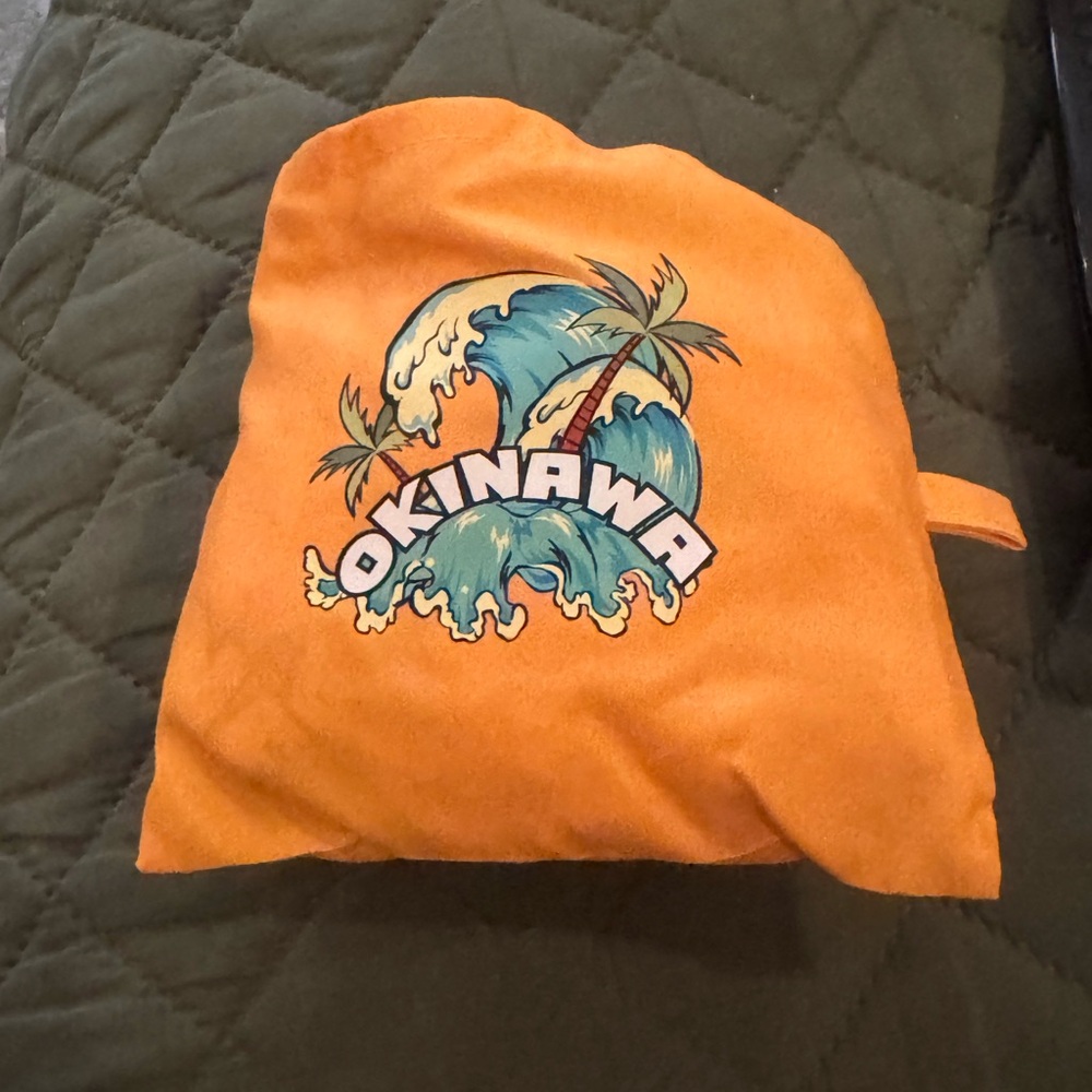 Orange Okinawa Wave Surfing Club reusable bag.